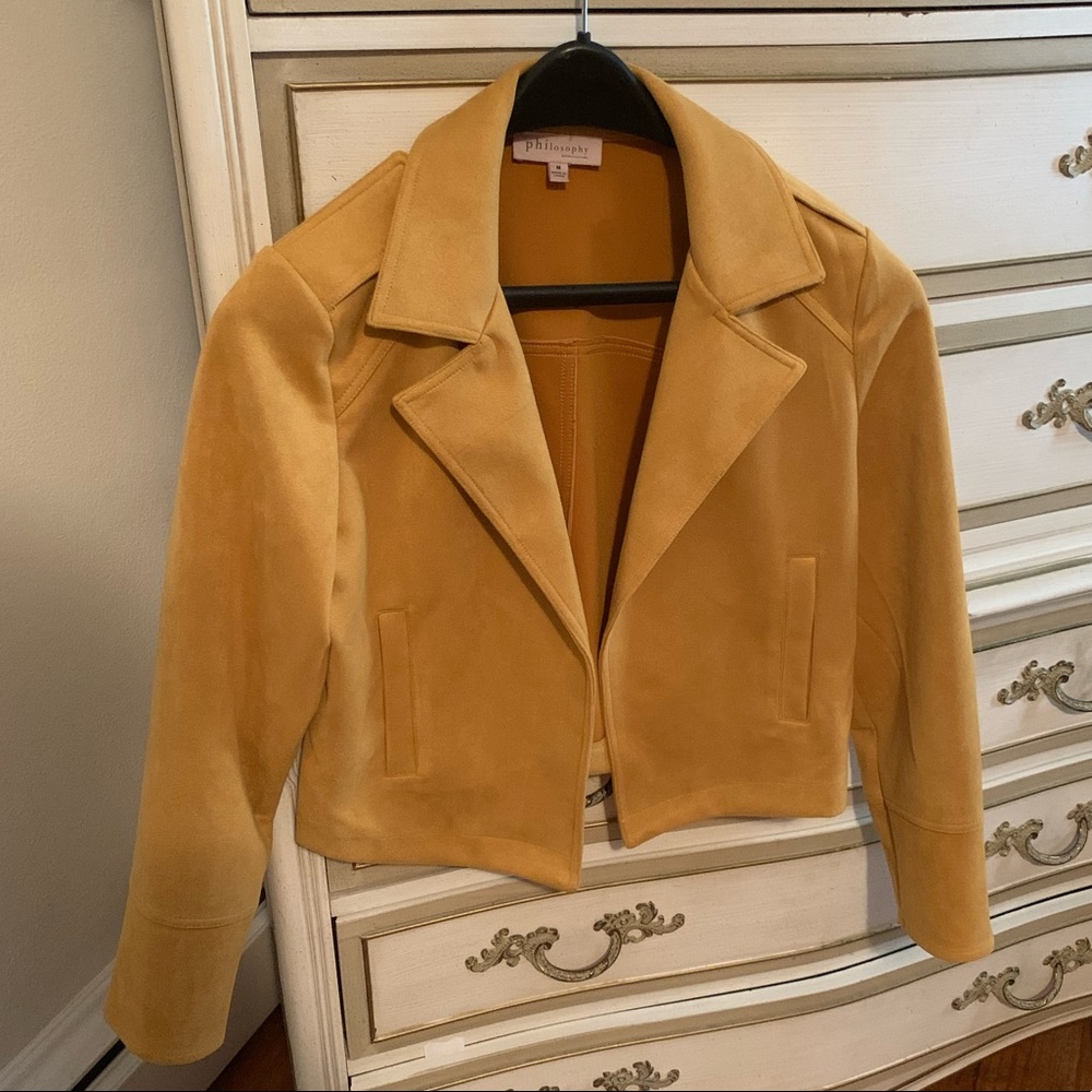 Mustard half blazer, size M